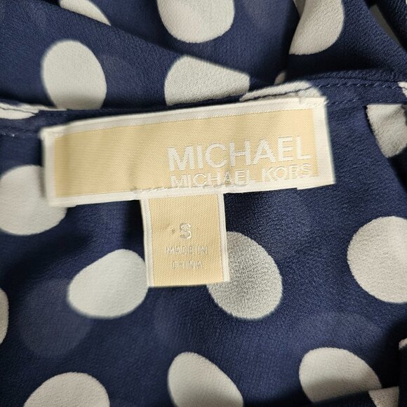 MICHAEL MICHAEL KORS Ruffled Polka Dot Georgette Bell Sleeve Top - Picture 3 of 10
